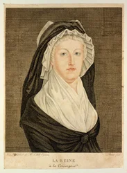 Die Königin in einer Gefängniszelle in der Conciergerie, veröffentlicht 1794